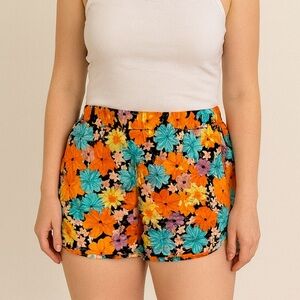 Floral Print Running Shorts